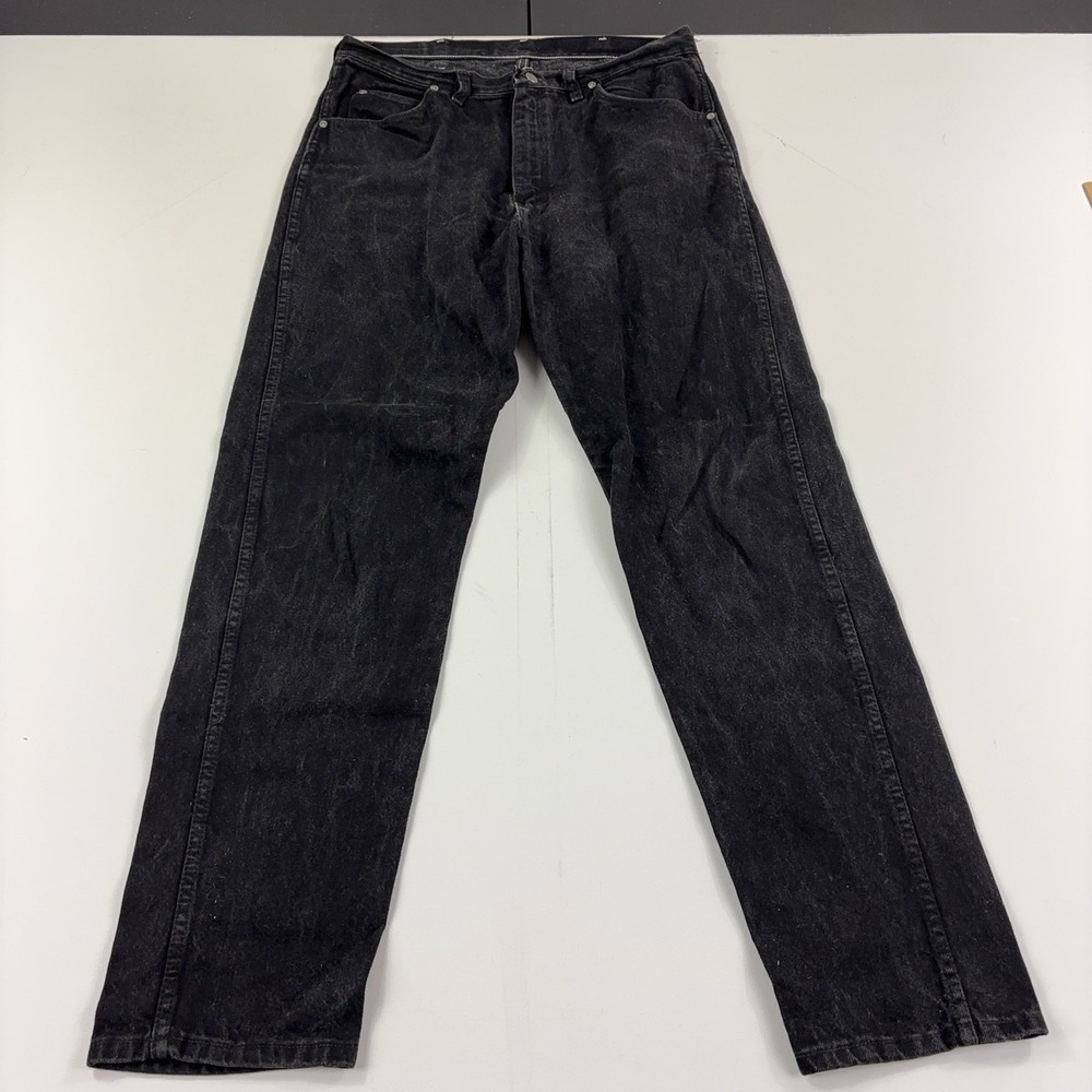 Wrangler Authentic Jeans Mens 36x34 Charcoal Wash Straight Denim Pants 97601CB